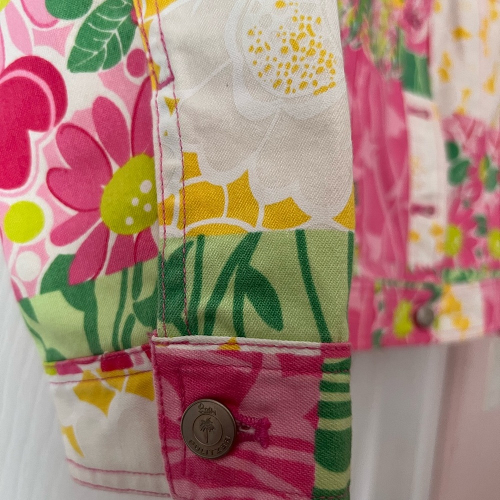 Lilly Pulitzer Vibrant Patchwork Jean Jacket - image 4